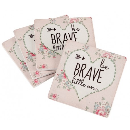 Podkładki Pod Kubek Retro z Napisami 4szt B