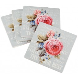 Podkładki Pod Kubek Retro z Różami 4szt. B