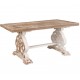 Stół Prowansalski Kremowo-Brązowy