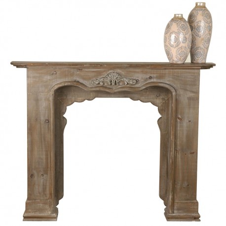 Imitacja Kominka w Stylu Prowansalskim Brązowa A