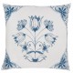 Poszewka Ozdobna w Niebieskie Kwiaty A