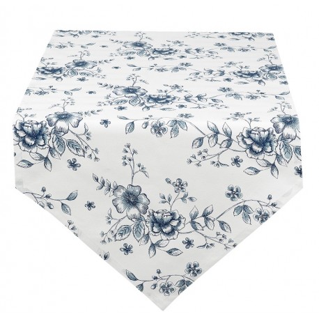 biały bieżnik z ozobnymi kwiatami