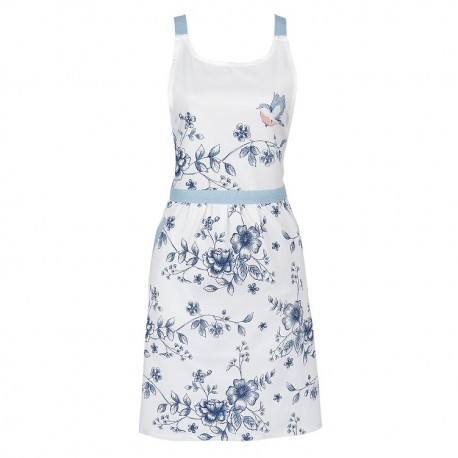 Fartuch Kuchenny Prowansalski w Niebieskie Kwiaty