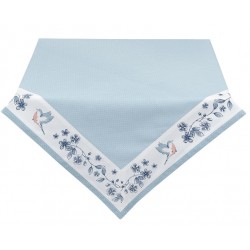 Obrus Prowansalski w Niebieskie Kwiaty Kwadratowy B