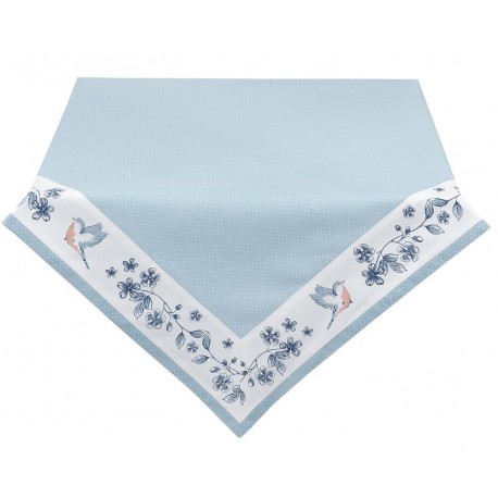 Obrus Prowansalski w Niebieskie Kwiaty Kwadratowy B