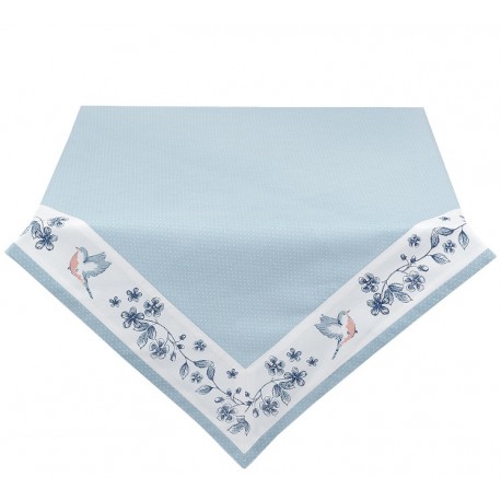 Obrus Prowansalski w Niebieskie Kwiaty Kwadratowy A