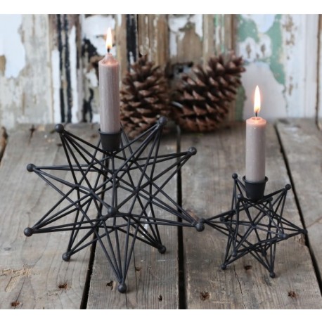 Świecznik Gwiazda Chic Antique Metalowy A