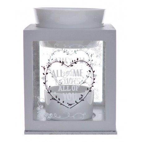 Kominek Zapachowy Prowansalski z Sercem Szary