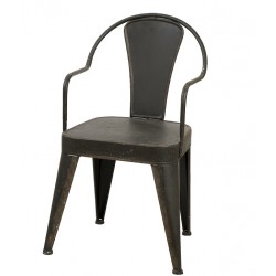 Krzesło Metalowe Loft Grafitowe