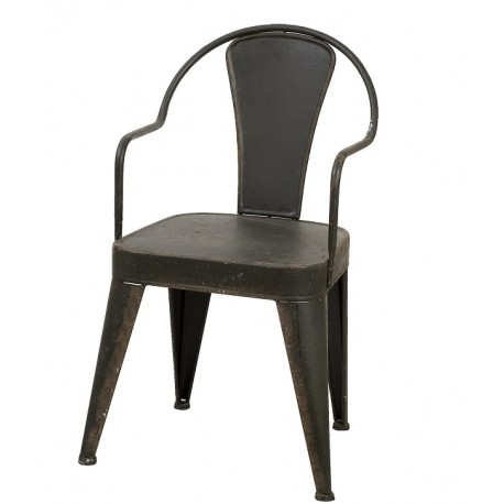 Krzesło Metalowe Loft Grafitowe