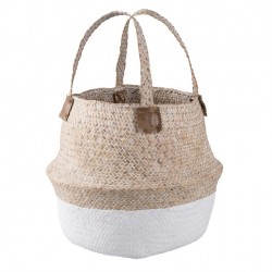 Pleciony Kosz z Trawy Morskiej Z Uchwytami 2A