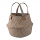 Pleciony Kosz z Trawy Morskiej Z Uchwytami A