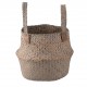Pleciony Kosz z Trawy Morskiej Z Uchwytami A