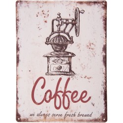 Tabliczka Metalowa Vintage Coffee A