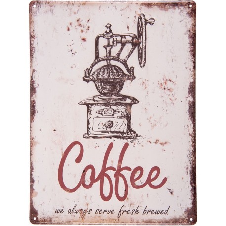 Tabliczka Metalowa Vintage Coffee A