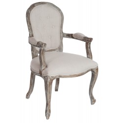  Krzesło Prowansalskie Tapicerowane z Podłokietnikami A