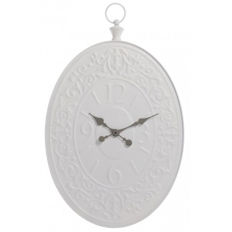 Zegar Prowansalski Biały Owalny