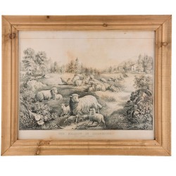 Obraz Prowansalski w Postarzanej Ramie A