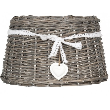  Ratanowy Abażur z Sercem B