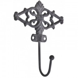 Wieszak Ścienny Szary Chic Antique z Dekorem
