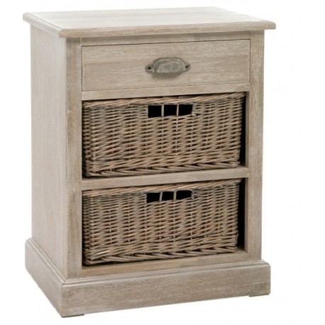 Konsola Prowansalska Bielona z Koszami