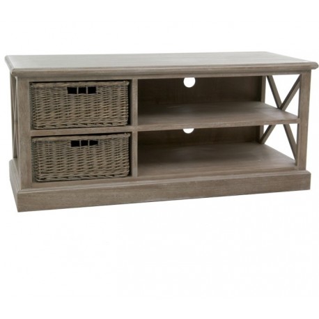 Komoda Prowansalska Bielona z Koszami