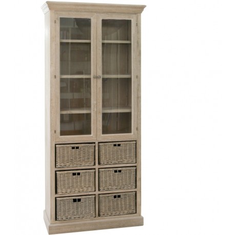 Komoda RTV Bielona z Koszami