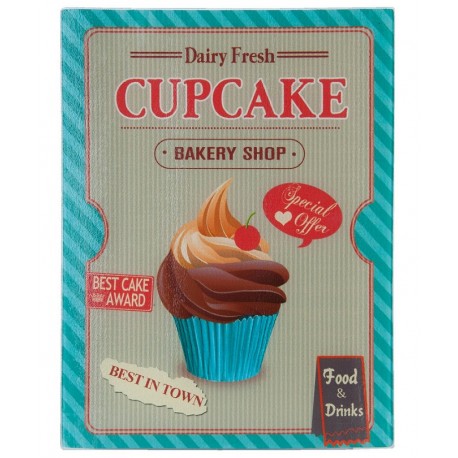 szklana deska do krojenia z grafika babeczki