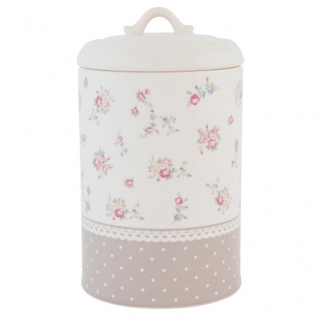 Ceramiczny Pojemnik Do Kuchni w Kwiatki A