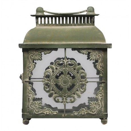 Lampion Latarnia Chic Antique Zielona