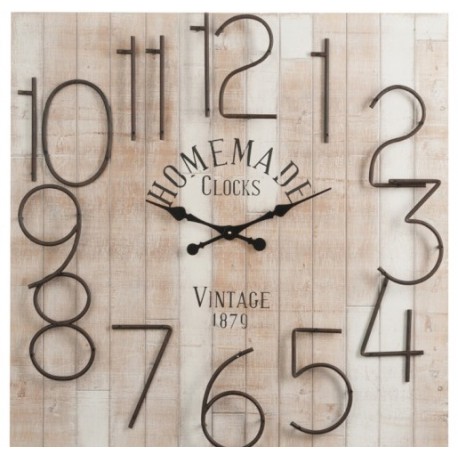 Duży Zegar Metalowy z Lustrem