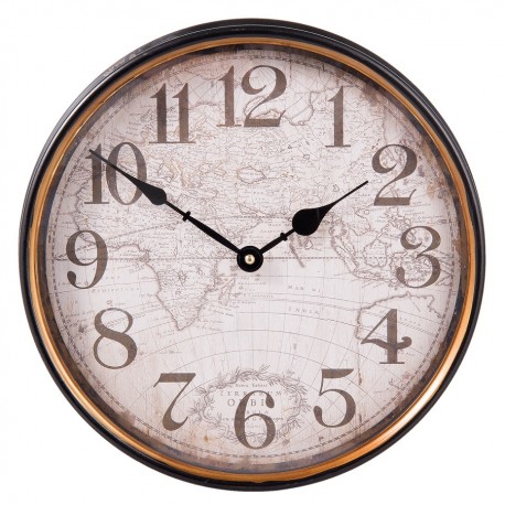 Zegar Retro Mapa