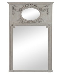 Lustro z Rzeźbieniami Barokowe Szare