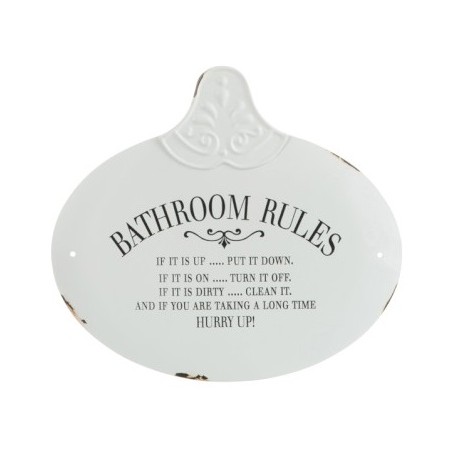 Tabliczka Metalowa Do Łazienki C