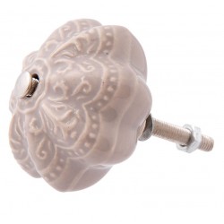 Gałka Meblowa Ozdobna Szara