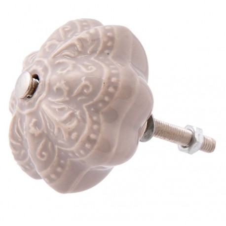 Gałka Meblowa Ozdobna Szara