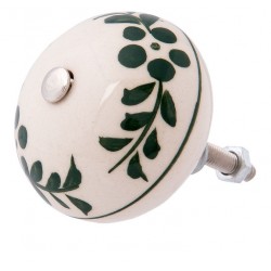 Gałka Meblowa Kremowa z Gałązką