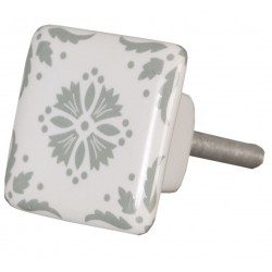 Gałka Meblowa Ozdobna Biała