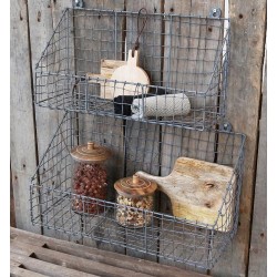 Metalowe Kosze Ścienne Chic Antique 2szt