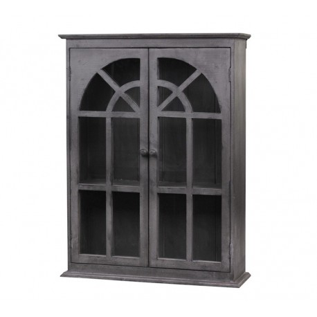 Szafka Ścienna Chic Antique Przeszklona Grafitowa A