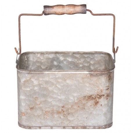 Metalowy Pojemnik Vintage z Rączką B