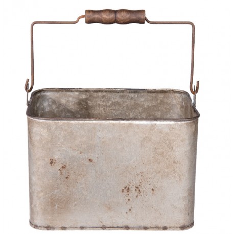 Metalowy Pojemnik Vintage z Rączką A
