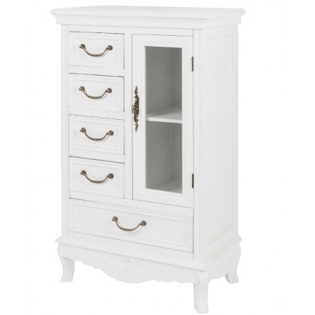 Komoda Prowansalska Bianca Przeszklona