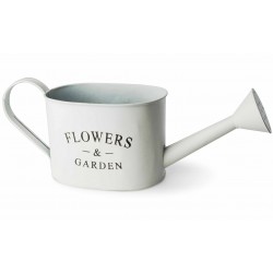 Dzbanek Metalowy Biały Flowers