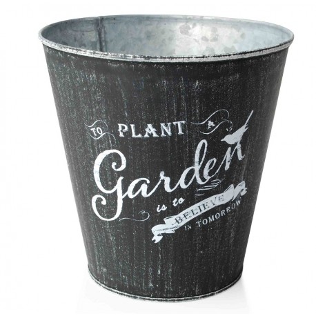 Osłonka Na Doniczkę Metalowa Okrągła Plant Garden A