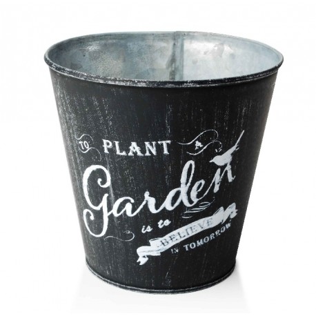 Osłonka Na Doniczkę Metalowa Okrągła Plant Garden B