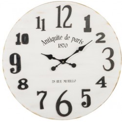 Zegar Prowansalski Biały Owalny