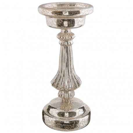 Drewniany Świecznik Bielony B