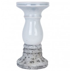 Świecznik Prowansalski Szary Ceramiczny A