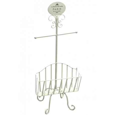 Stojak Na Papier Toaletowy z Gazetnikiem w Stylu Francuskim Paris